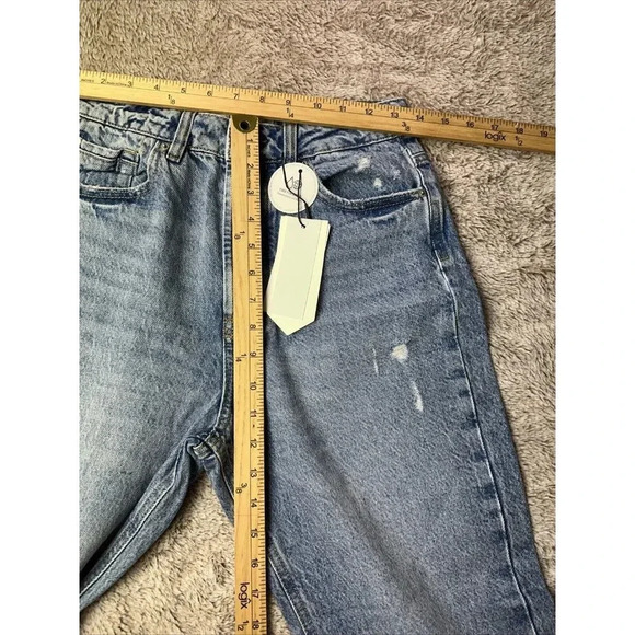 Stradivarius Mom Petite Jeans High Rise Button Fly Vintage Women's US 6 New - Picture 4 of 16